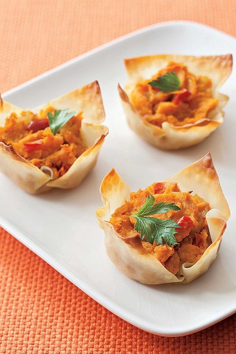 thanksgiving appetizers curry sweet potato cups