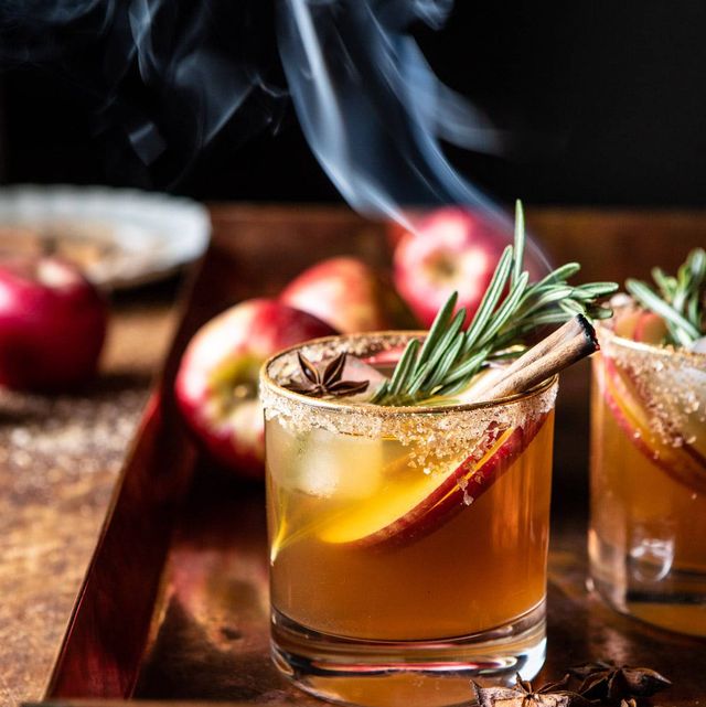 smoky thanksgiving cocktail recipe for harvest apple cider margaritas