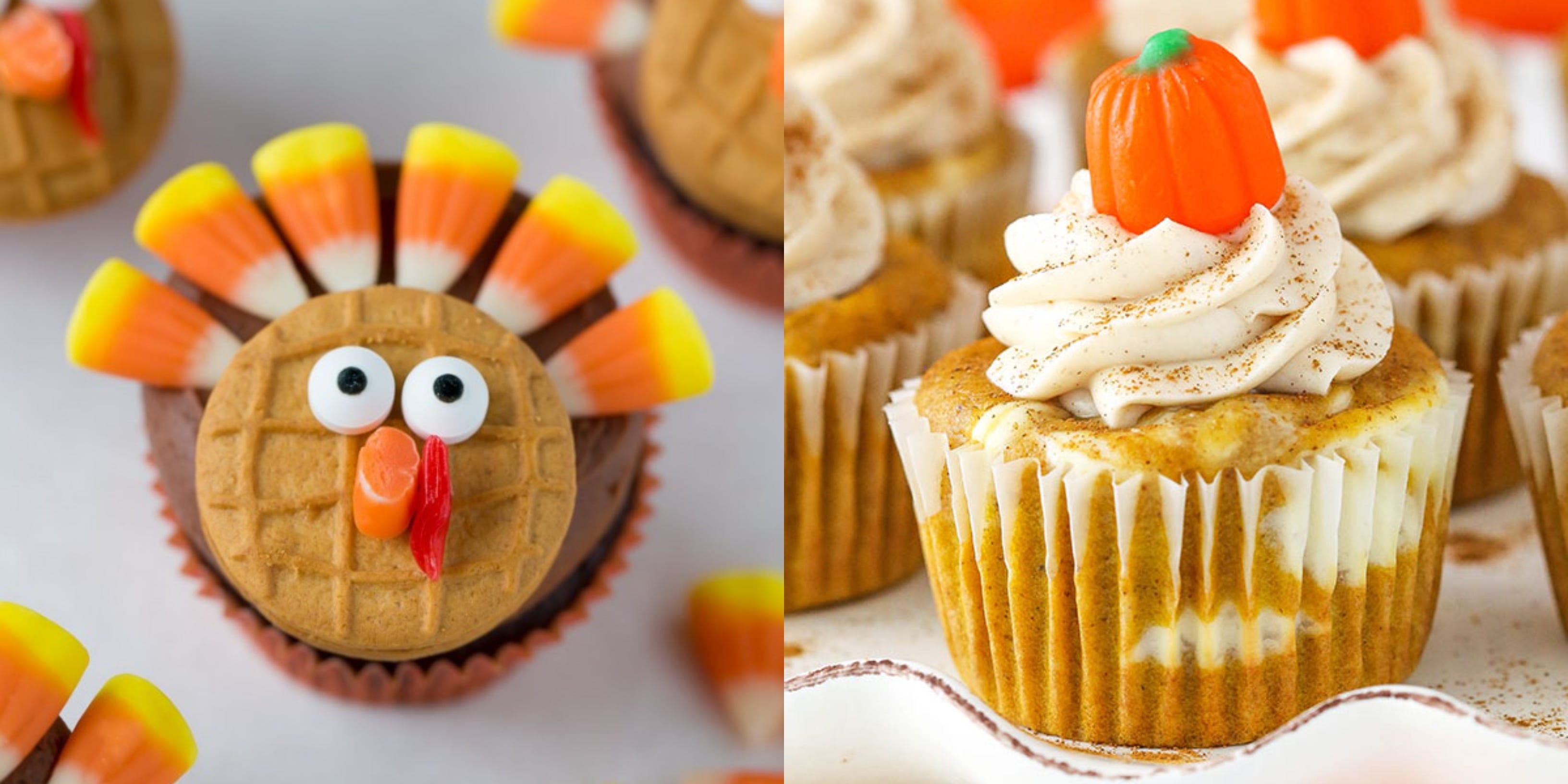 40 Easy Thanksgiving Cupcakes - Cute Thanksgiving Cupcake Ideas