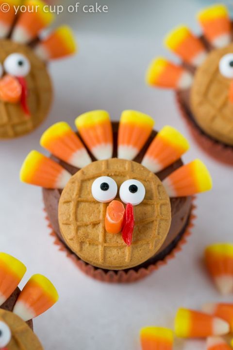 40 Easy Thanksgiving Cupcakes - Cute Thanksgiving Cupcake Ideas