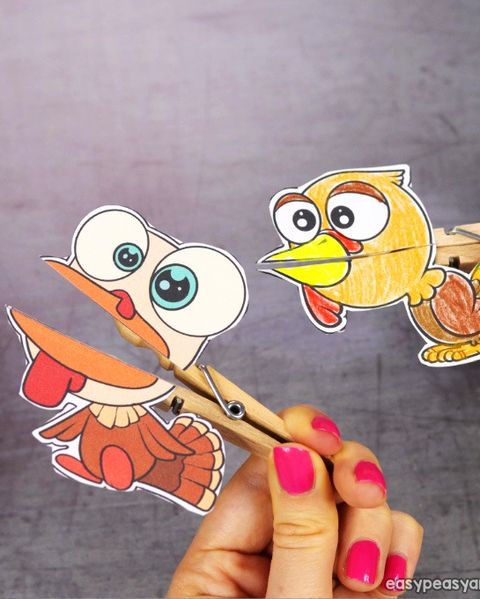 thanksgiving games turkey clothespin puppets
