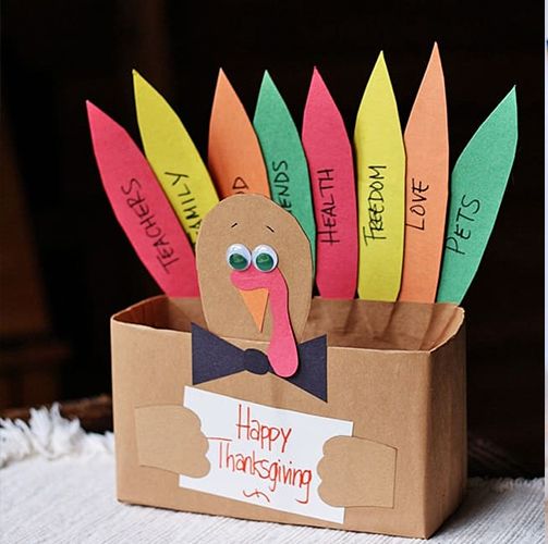 thanksgiving crafts for kids, cereal box turkey craft