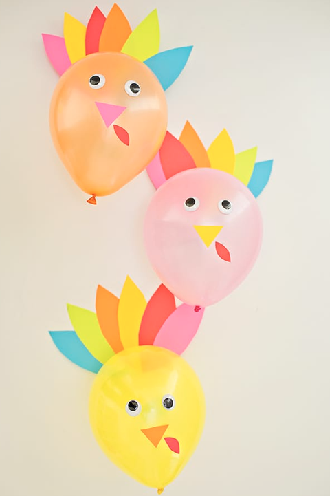 thanksgiving kids crafts balloon turkey