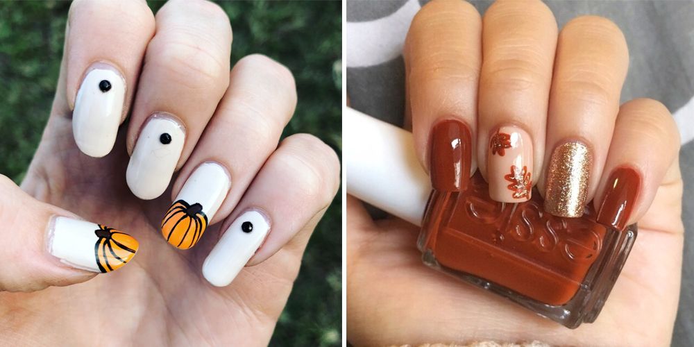 cool nail design for thanksgiving