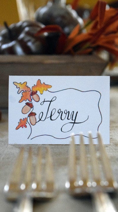 40 Easy Diy Thanksgiving Place Cards Cute Ideas For Thanksgiving Name Cards