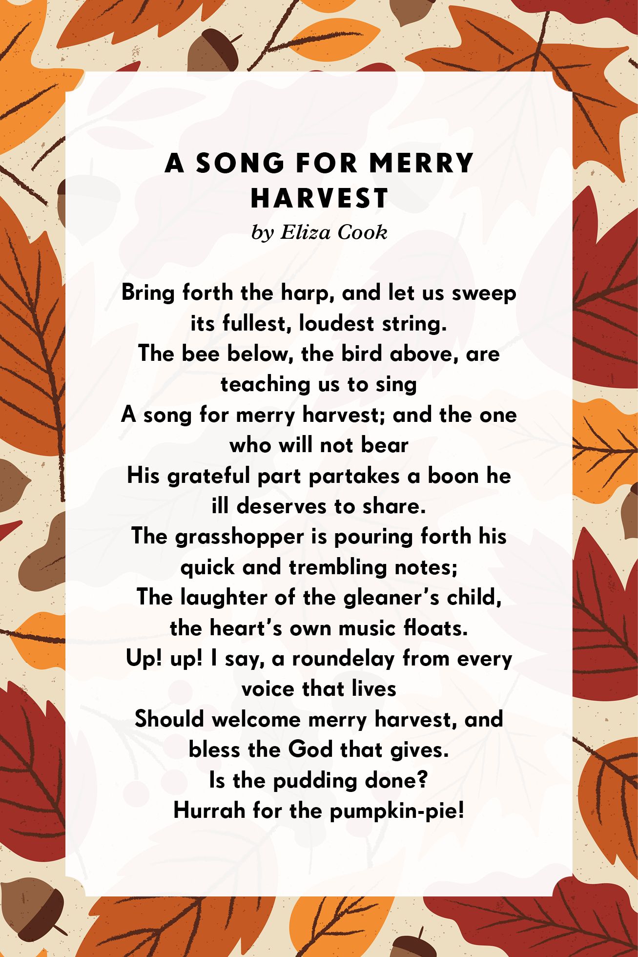 11 Thanksgiving Poems For Family 2022