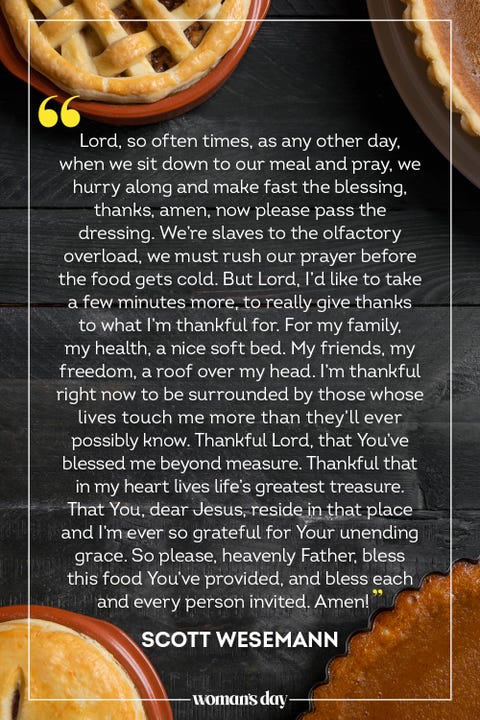 thanksgiving prayer Scott Wesemann thanksgiving prayer scott wesemann