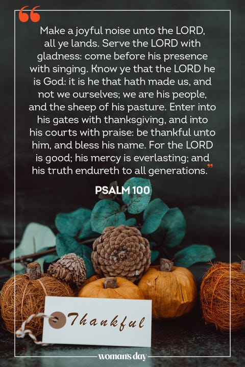 thanksgiving prayer Psalm 100 thanksgiving prayer