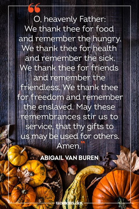 thanksgiving prayer abigail van buren