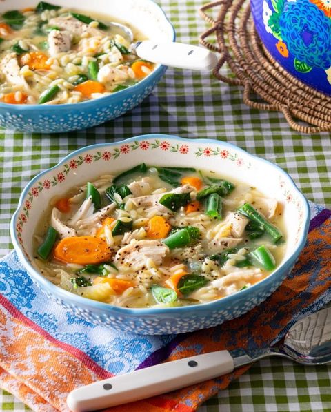 leftover turkey soup with carrots and green beans