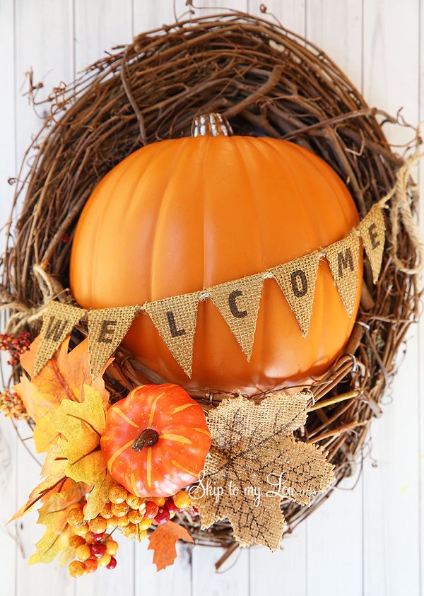 23 Diy Thanksgiving Wreaths Easy Thanksgiving Door Decorations
