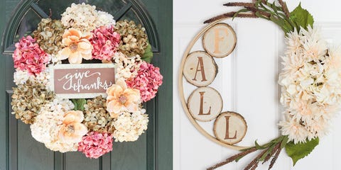 24 Diy Thanksgiving Wreaths Easy Door Decorations Thanksgiving Wreaths