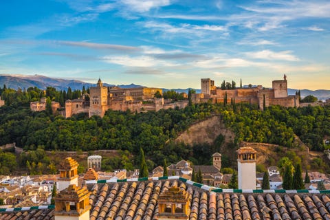 the alhambra and albaicin at granada spain