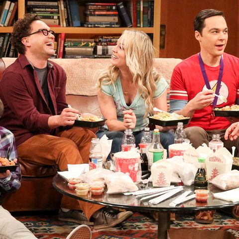 The Big Bang Theory finale, Sofa, Johnny Galecki, Kaley Couco, Mayim Bialik, Melissa Rauch, Simon Helberg, Kunal Nayyar, Jim Parsons