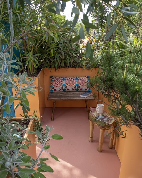 the blue garden designed by tom wilkes rios balcony garden rhs chelsea flower show 2022