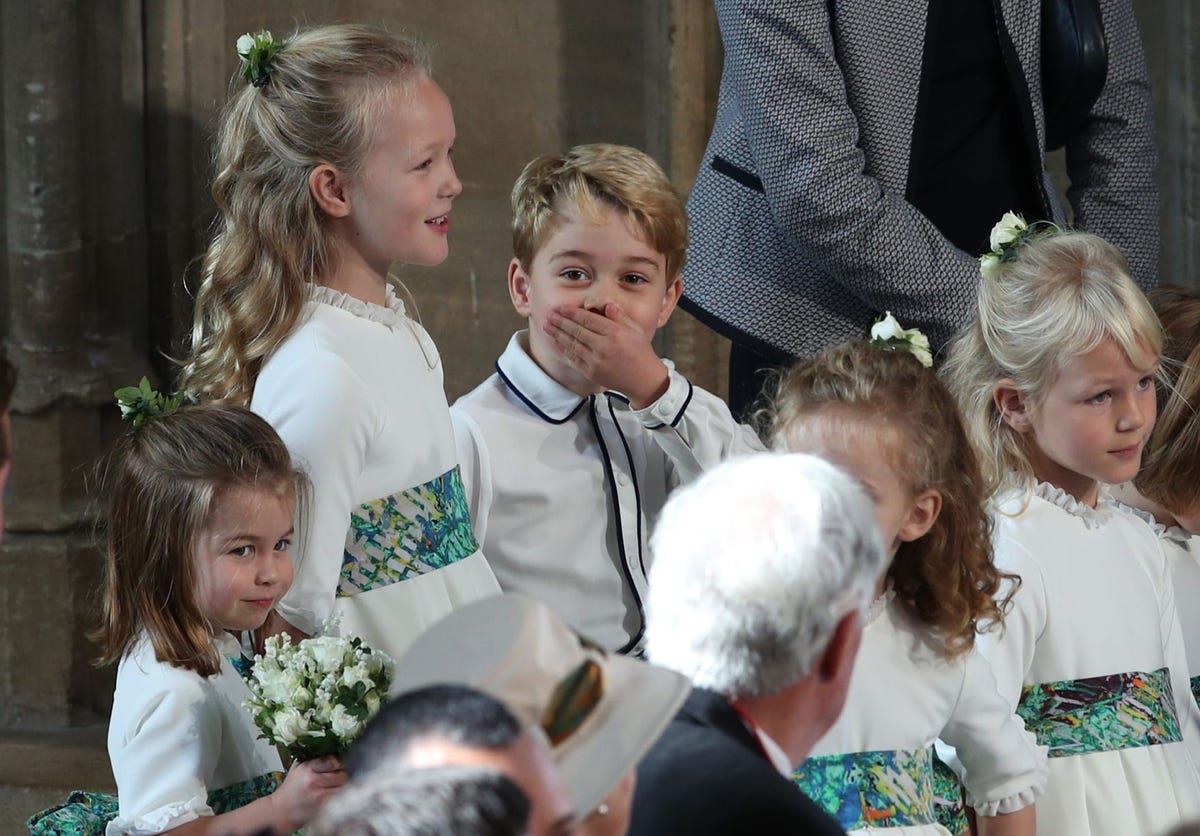 Prince George Had a Cute Moment in the Chapel at Princess Eugenie's Wedding