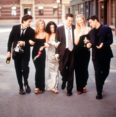 The Cast Of Friends 1999 2000 Season From L R: David Schwimmer Jennifer Aniston Courteney Cox Ar