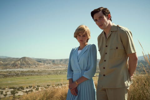 emma corrin as princess diana, josh o'connor as prince charles, the crown season 4