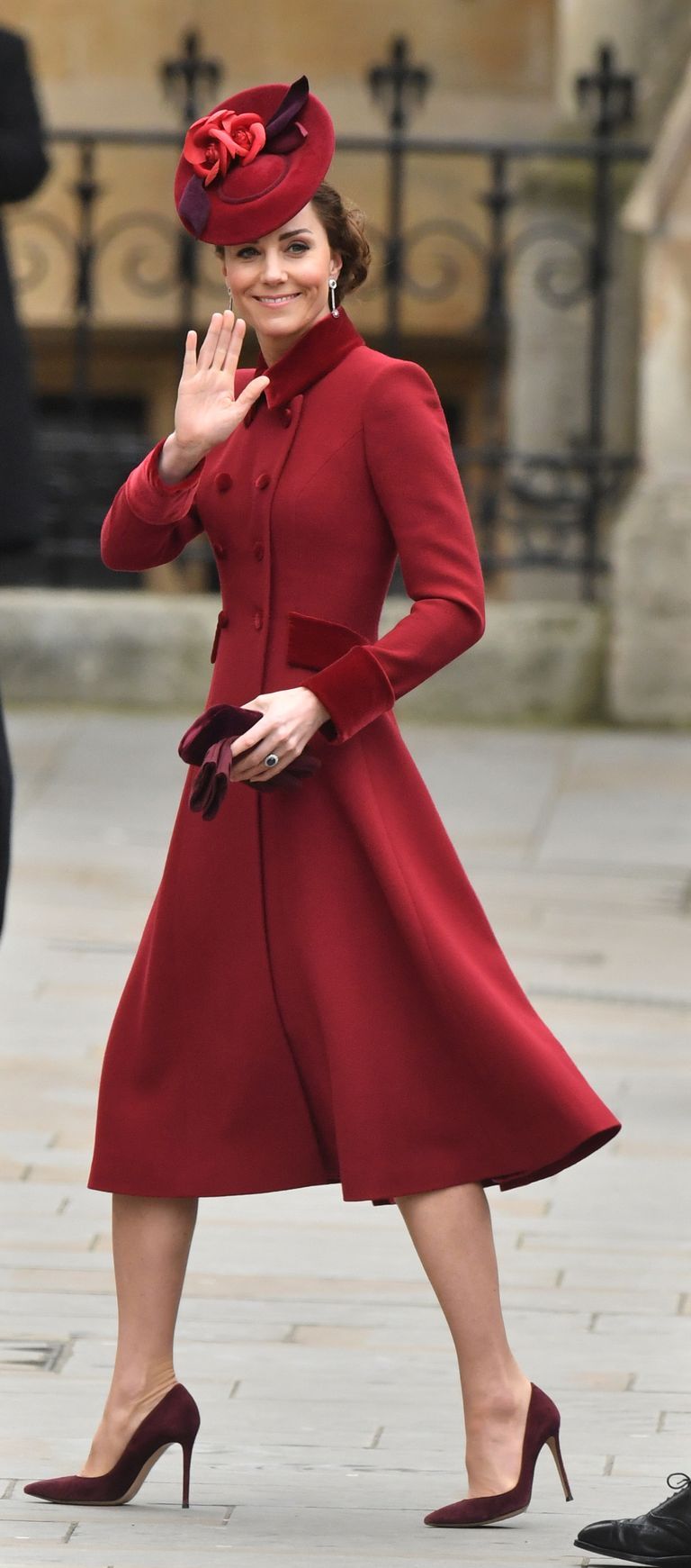 Kate Middleton Wears Red Dress at Commonwealth Day Service 2020