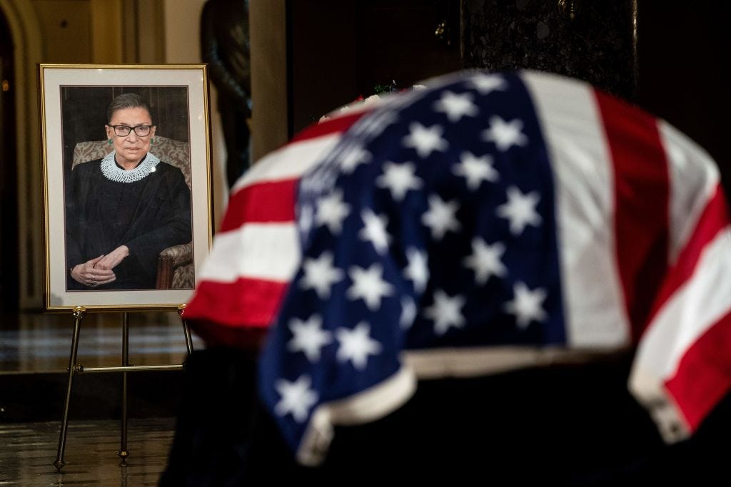 Ruth Bader Ginsburg’s Trainer Pays Tribute By Doing Push-Ups Near Her Casket