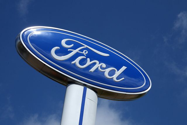 the ford motor company logo is seen july