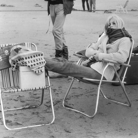 brigitte bardot during a film shooting in scotland 1966