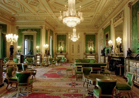 Inside Windsor Castle\'s Green Drawing Room - Prince Harry, Meghan ... Inside Windsor Castle\'s Green Drawing Room - Prince Harry, Meghan ...