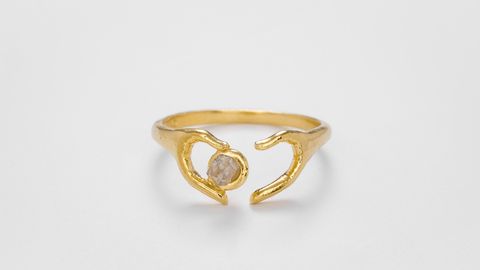 Ring, Jewellery, Fashion accessory, Yellow, Engagement ring, Finger, Gemstone, Gold, Body jewelry, Metal, 
