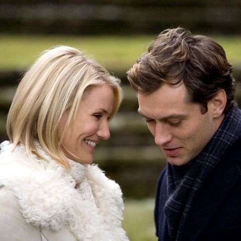 a scene in the holiday with cameron diaz's amanda and  jude law's graham