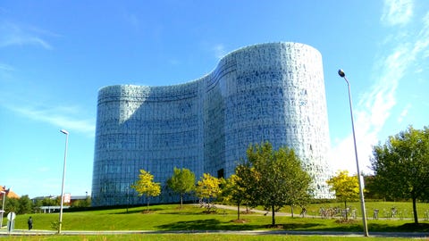 Sky, Architecture, Building, Tree, Technology, Tower, Headquarters, Grass, Cloud, City,
