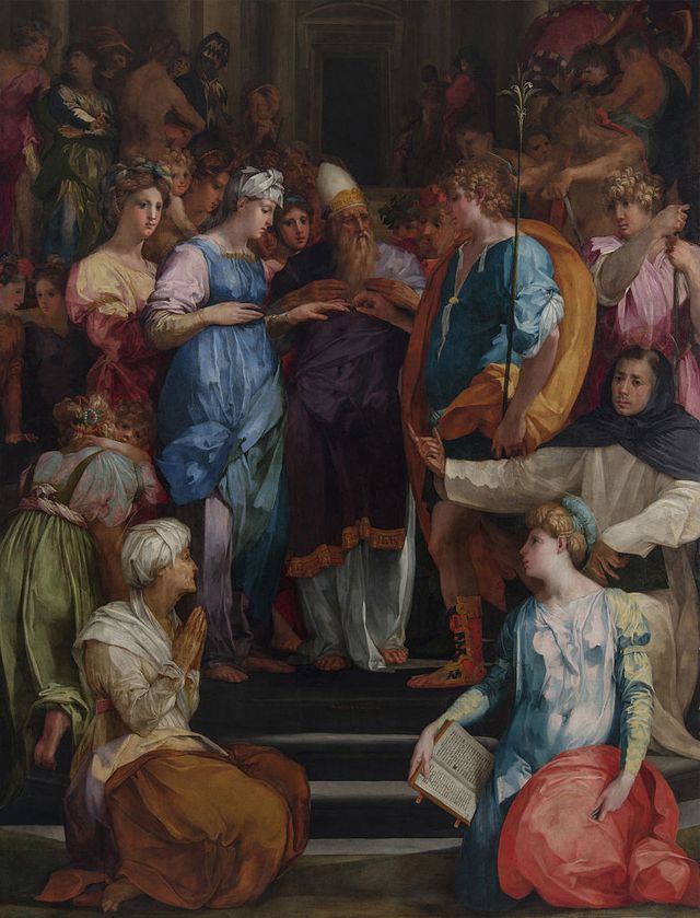 the marriage of the virgin pala ginori, 1523