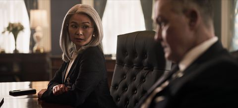 Night Agent l to r hong chau as Diane Farr, Robert Patrick as Hawkins in Night Agent CR 102 episode Courtesy of Netflix © 2023