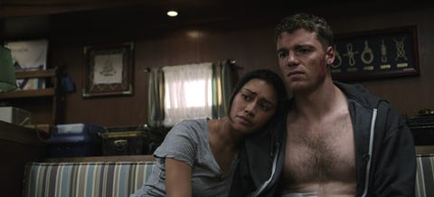 Night agent l to r luciane buchanan as rose larkin, gabriel basso as peter sutherland in the night agent cr 106 episode courtesy of netflix © 2023