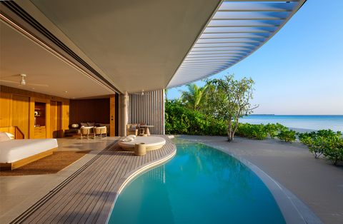 beach pool villa at ritzcarlton maldives, fari islands