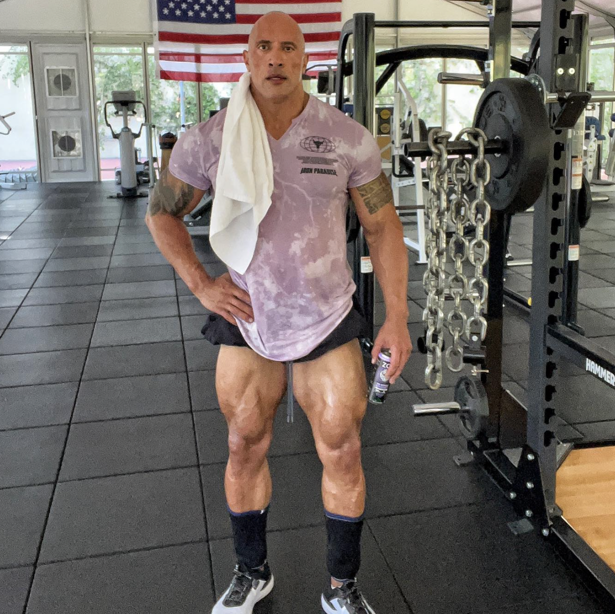 The Rock’s Latest Gym Photo Will Make You Want to Train Legs Immediately
