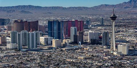 exploring the las vegas strip from the air