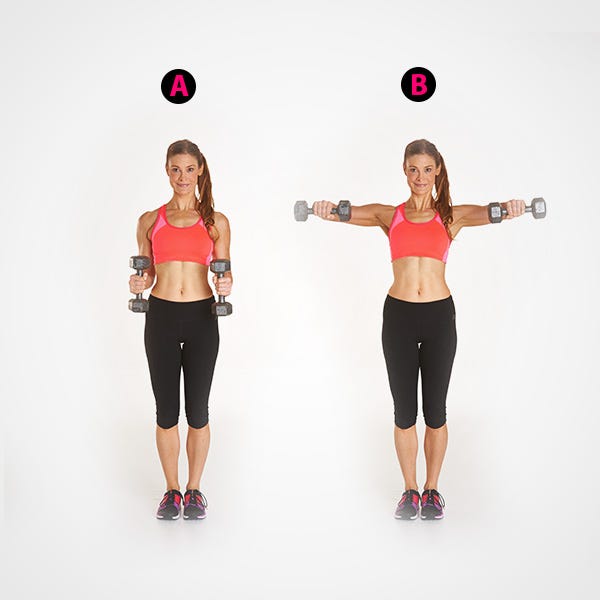 Dumbbell Bent Arm Side Raise