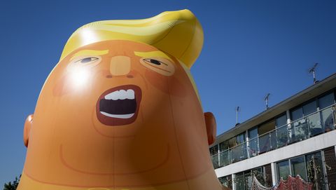 Inflatable Donald Trump Baby For Protest At Trumps UK Visit