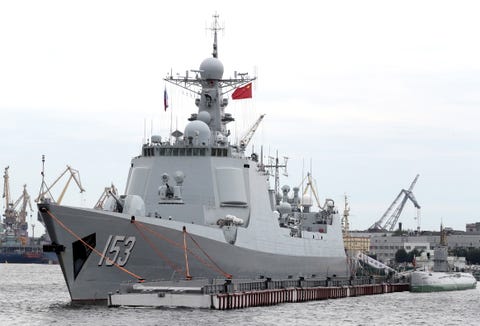 Type 052C destroyer Xi’an in St. Petersburg, Russia, 2019.