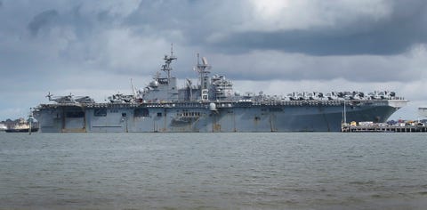 USS Bonhomme Richard Docks In Melbourne