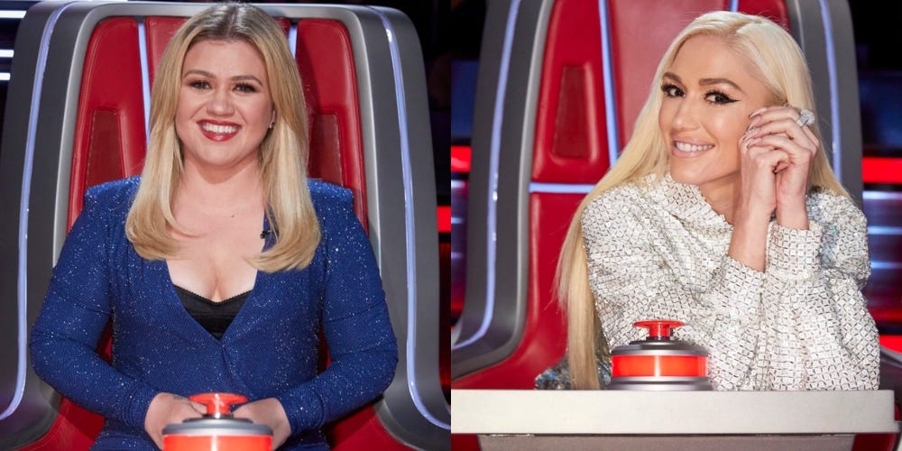 The Voice Coaches Kelly Clarkson and Gwen Stefani St   unned 