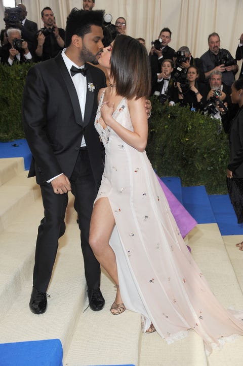 Selena Gomez and The Weeknd at the Met Gala in 2017