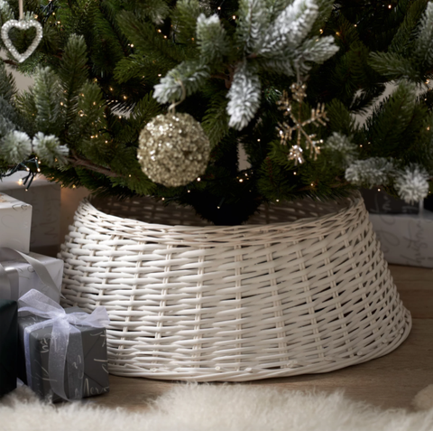 white wicker christmas tree skirt