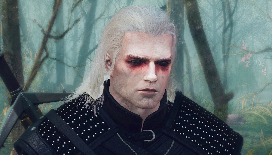 geralt with black hair