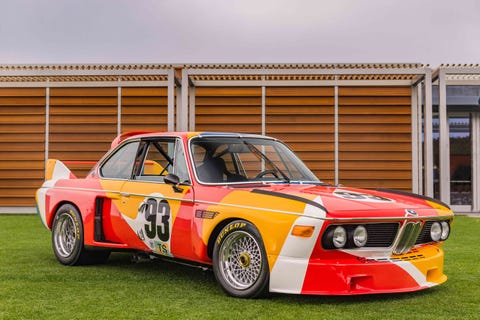 réplique de la voiture d'art bmw 30 csl calder de 1974