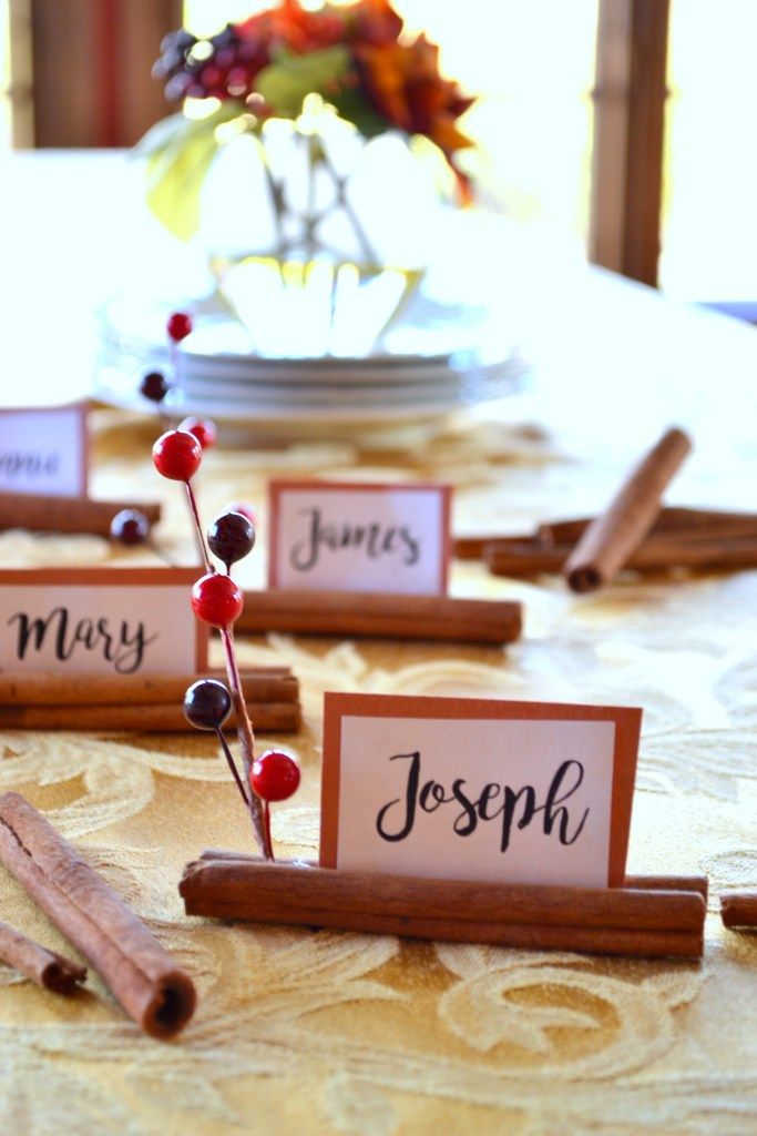 40 Easy DIY Thanksgiving Place Cards - Cute Ideas for Thanksgiving Name  Cards
