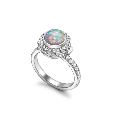 Jewellery, Ring, Fashion accessory, Engagement ring, Gemstone, Body jewelry, Opal, Platinum, Turquoise, Pre-engagement ring, 
