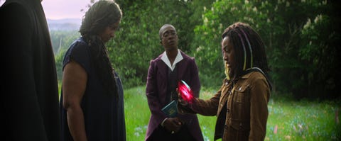 Sandman l to r Sandra James Young (Unity Kincaid), Vivienne Champon (Lucienne), Vanness Samnyai (Rose Walker)