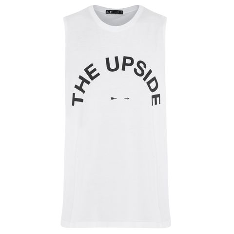 Clothing, White, T-shirt, Sleeve, Active shirt, Text, Sportswear, Font, Top, Outerwear, 