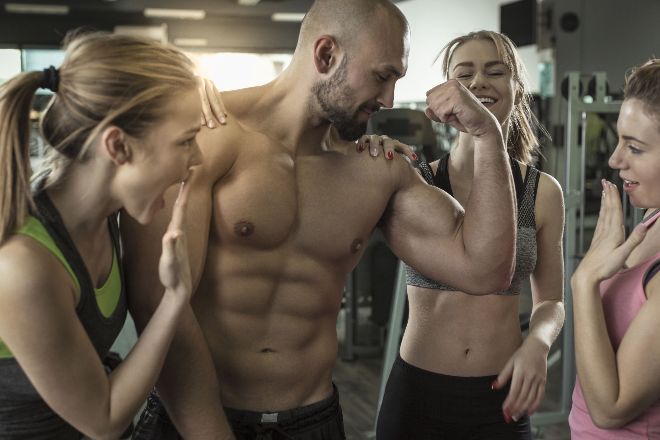 Tien type aandachtszoekers in de sportschool afbeelding foto foto